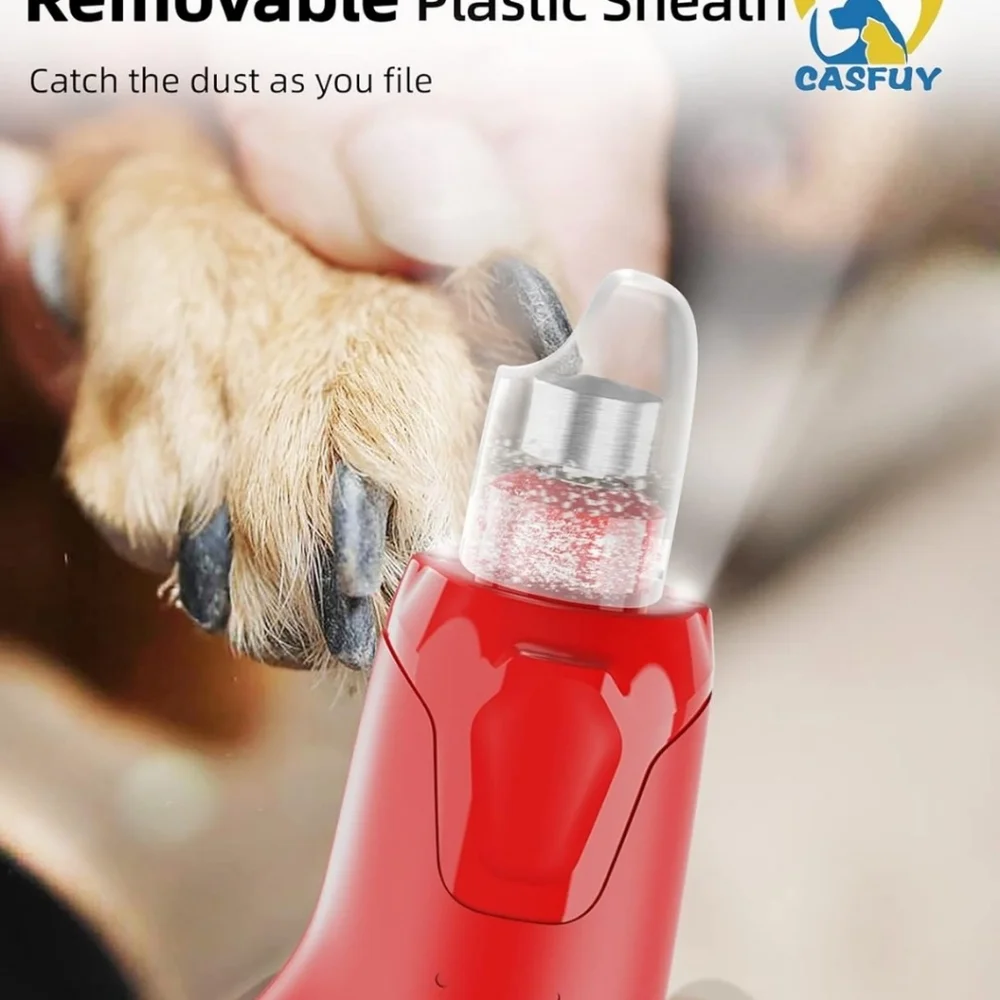Red Cordless Pet Nail Grinder